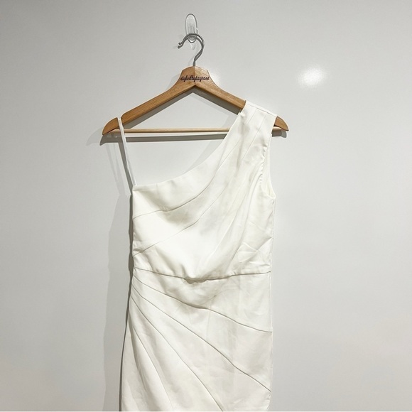 NWT Michael Costello x REVOLVE Ava One Shoulder White Dress - Picture 6 of 10